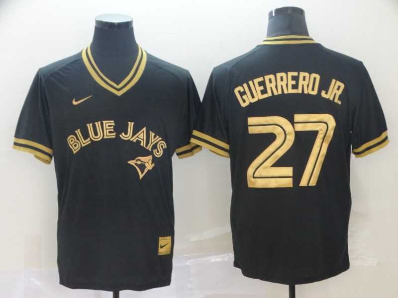 Blue Jays 27 Vladimir Guerrero Jr. Black Gold Nike Cooperstown Collection Legend V Neck Jersey (1),We sell and wholesale Blue Jays 27 Vladimir Guerrero Jr. Black Gold Nike Cooperstown Collection Legend V Neck Jersey (1) on line form chian!